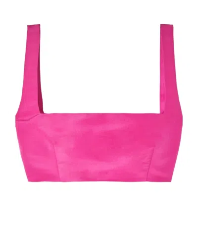 Valentino Brassie-style Satin Vest In Pink