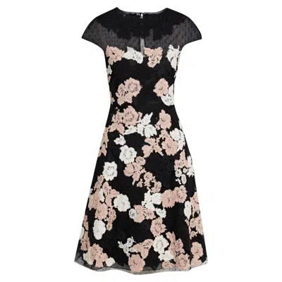 Pre-owned Valentino Breathtaking Black Floral Tulle & Lace Dress Gown Xs