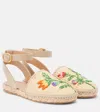 Valentino Bribri Embroidered Raffia Espadrilles