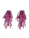 Valentino Garavani Brightrain Metal And Crystal Earrings Woman Pink Pp Uni In Pink