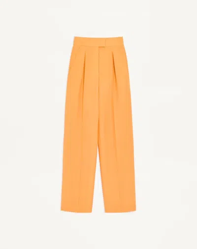 Valentino British Mohair Trousers Woman Orange 50