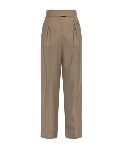 Valentino British Pleated Pants In Green