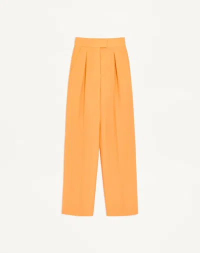 Valentino British Pleated Straight-leg Trousers In Multi