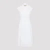 Valentino Broderie Anglaise-trimmed Cotton-poplin Midi Dress In White