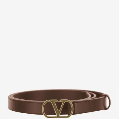 Valentino Garavani Bronze Vlogo Signature Buckle Belt