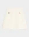 Valentino Solid Crepe Couture Skirt In Ivory