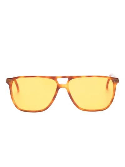 Pre-owned Valentino Browline Sunglasses In Orange