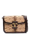 Valentino Brown 9to5 Shoulder Bag In Neutrals