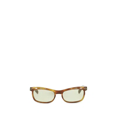 Valentino Rectangular Acetate Sunglasses In Brown