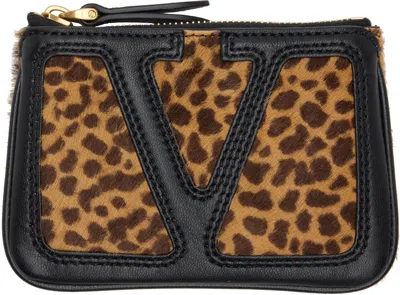 Valentino Garavani Brown & Black Viva Superstar Coin Pouch