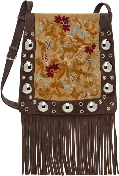 Valentino Garavani Brown & Tan Nellcôte Shoulder Bag In Rcb Multicolor/testa