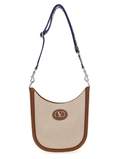 VALENTINO GARAVANI BROWN ANTIBES MEDIUM SHOULDER BAG