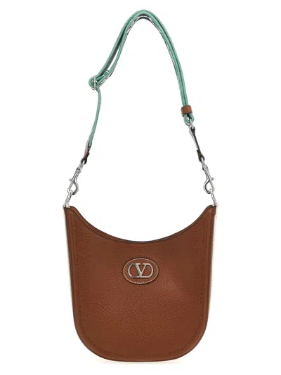 VALENTINO GARAVANI BROWN ANTIBES MEDIUM SHOULDER BAG