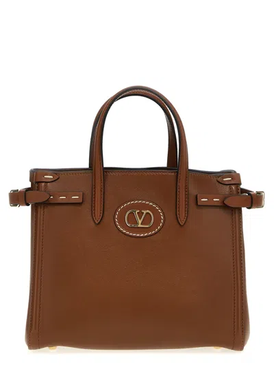 VALENTINO GARAVANI BROWN ANTIBES SMALL HANDBAG