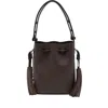 Valentino Drawstring Tassel-embellished Leather Shoulder Bag In Brown