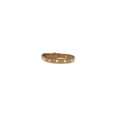Valentino Garavani Brown Calf Leather Bos Taurus Bracelet