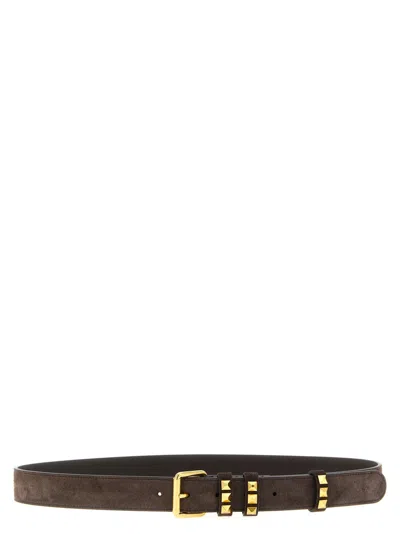 Valentino Garavani Brown Flaneuse Buckle Belt