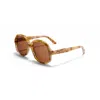 Valentino Brown Irregular Unisex Sunglasses Vls-177 B 59 In Brown