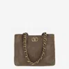 Valentino Brown Laseine Small Shoulder Bag In Brown