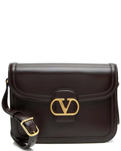 VALENTINO GARAVANI VALENTINO BROWN LEATHER 9TO5 SHOULDER BAG (AUTHENTIC PRE-LOVED)