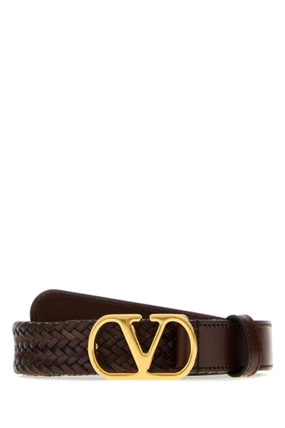 VALENTINO GARAVANI BROWN LEATHER BELT
