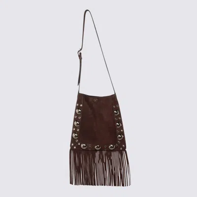 VALENTINO GARAVANI BROWN LEATHER CROSSBODY BAG