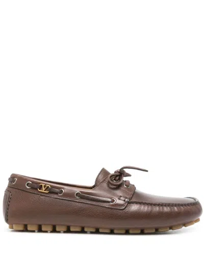 VALENTINO GARAVANI MEN BROWN LEATHER LOAFERS, 9 LUXURY LOAFERS & DRIVERS FOR MEN DARVEYS