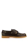 Valentino Women's Dark Leather Loafers In Fondant