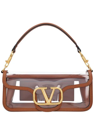 Valentino Garavani Valentino Brown Leather Loco Shoulder Bag