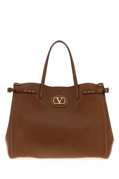 VALENTINO GARAVANI BORSA SHOPPING ANTIBES MEDIA IN PELLE MARRONE DONNA