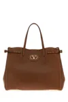 Valentino Borsa Shopping Antibes Media In Pelle Marrone Donna In Brown