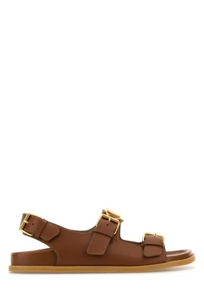 Valentino Garavani Brown Leather Sandals