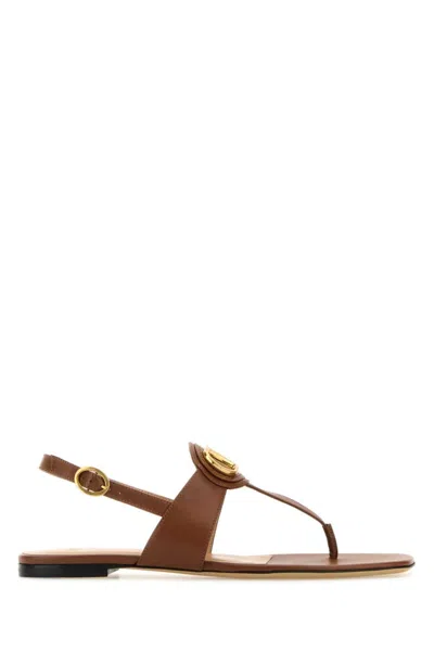 Valentino Garavani Brown Leather Sandals