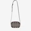 Valentino Mirror-embellished Stud-detailed Shoulder Bag