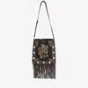 Valentino Nellcote Jacquard Fringed Crossbody Bag In Brown