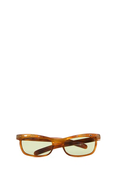VALENTINO BROWN RECTANGULAR SUNGLASSES
