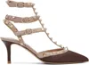 Valentino Rockstud 65 Two-tone Leather Pumps In Brown