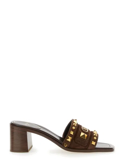 Valentino Garavani Brown Slip On Heels