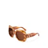 Valentino Brown Square Ladies Sunglasses Vls-180 D 59 In Brown