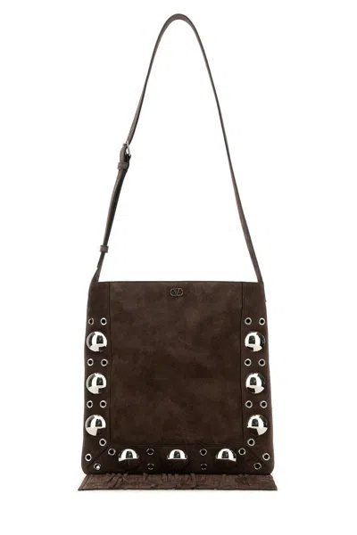 Valentino Garavani Brown Suede Nellcã´te Crossbody Bag