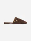 Valentino Brown Suede Plaster Caster Mules