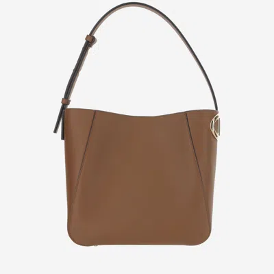 Valentino Garavani Brown V Logo Bucket Bag