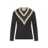 Valentino V-neck Sweater In Wool And Cashmere In Black