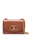 Valentino Cognac Leather Shoulder Bag