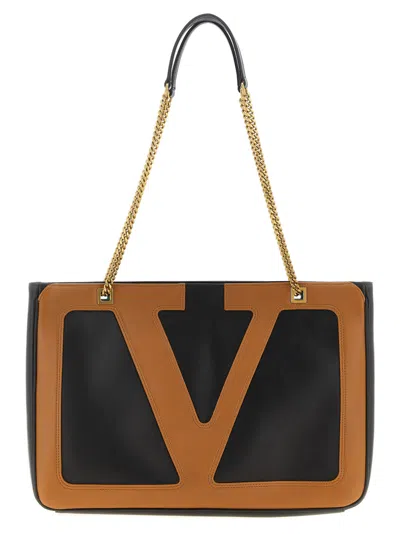 Valentino Garavani Brown Viva Superstar Midi Tote