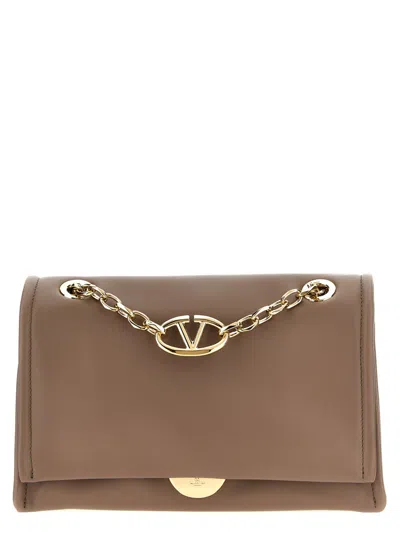 Valentino Garavani Brown Vlogo Chain Shoulder Bag