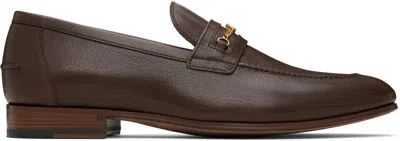 Valentino Garavani Brown Vlogo Signature Kidskin Loafers