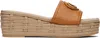 Valentino Brown Vlogo Signature Slide Espadrillas Sandals In Brown