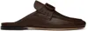 Valentino Brown Vlogo Signature Slippers In Fondant