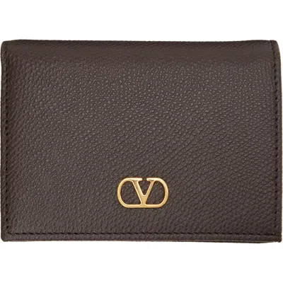 Valentino Garavani Brown Vlogo Signature Wallet In 0to Testa Di Moro